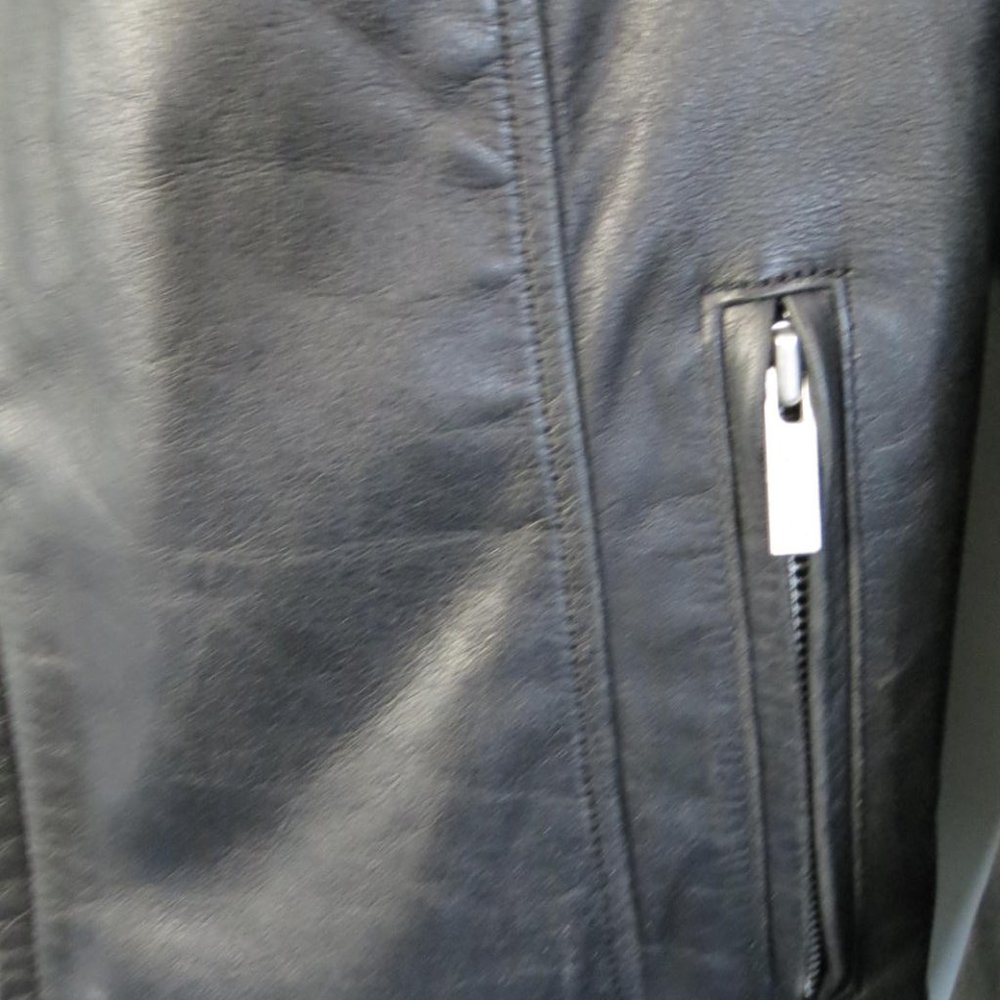 LEVI'S - VINTAGE - 1990'S STA-PREST LEATHER JACKET - SIZE MED - Picture 4 of 13